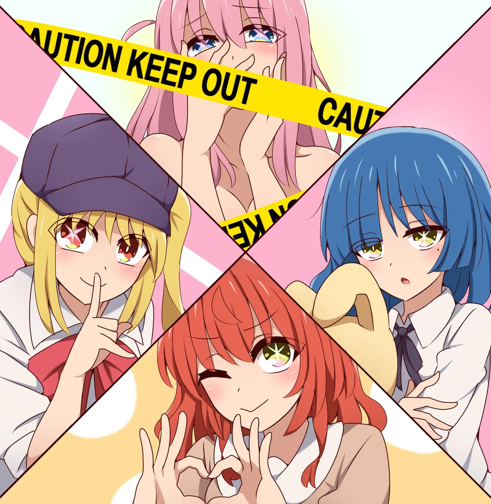 ぼっち・ざ・ろっく!のキャラクター喜多郁代がアイドルの衣装を着て輝いている画像